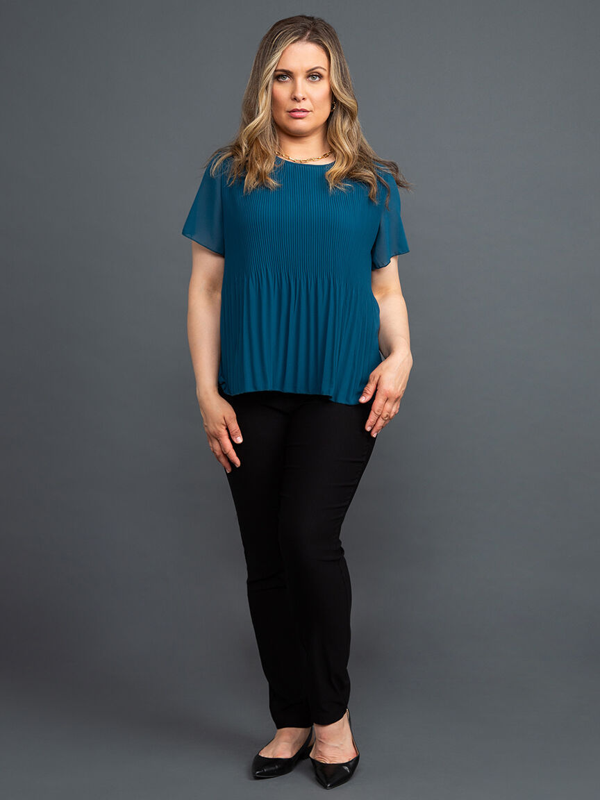 Layered Georgette Short Sleeve Blouse Image 1