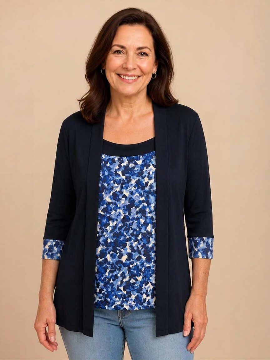 3/4 Sleeve Fooler Top