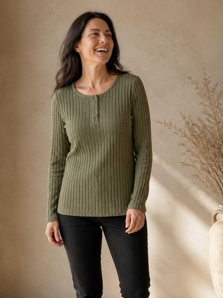 Long Sleeve Ribbed Top