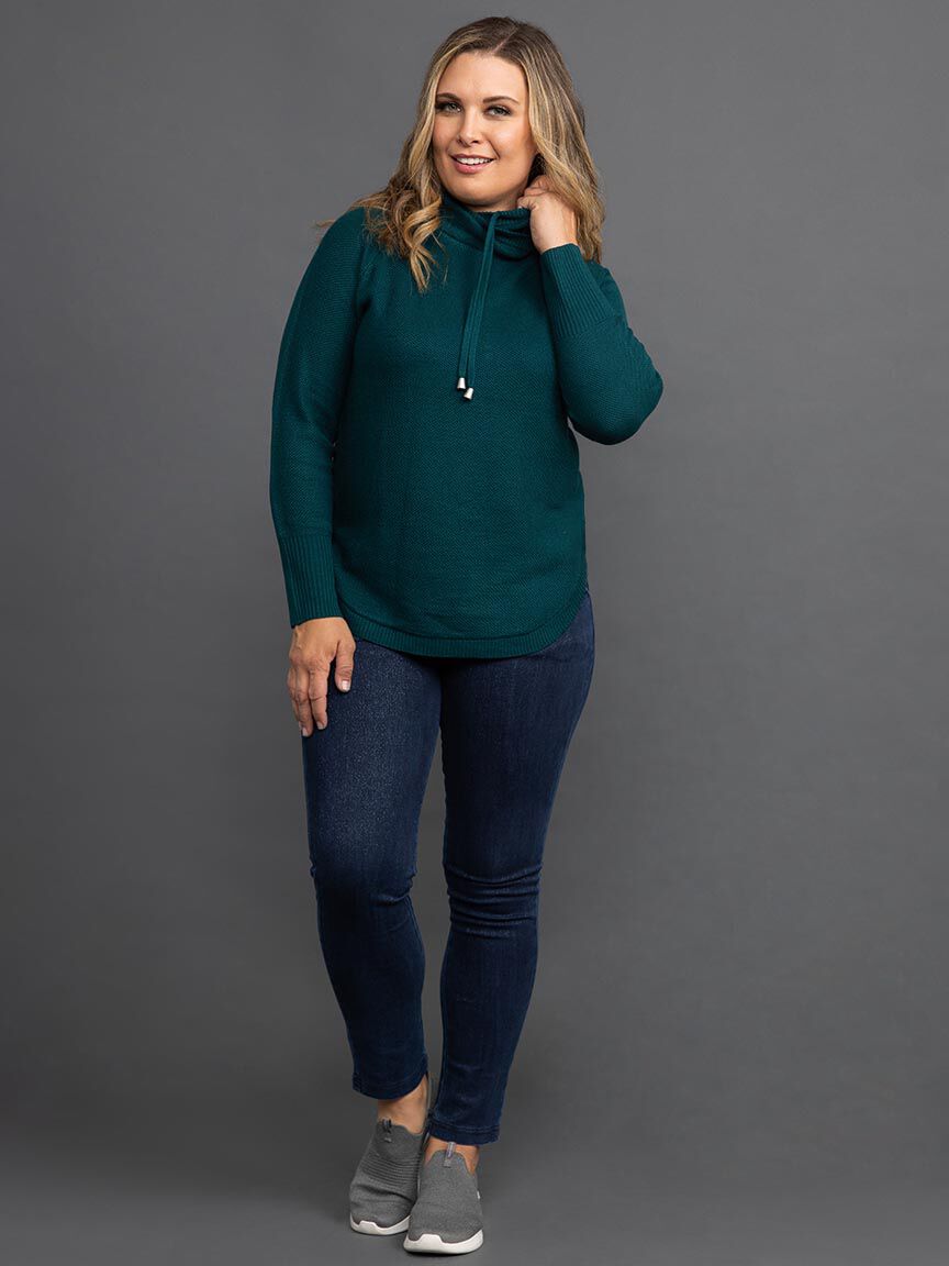 Mock Neck Long Sleeve Sweater Image 1