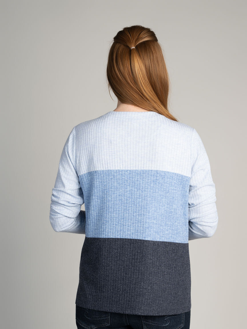 Colour Block Henley Top