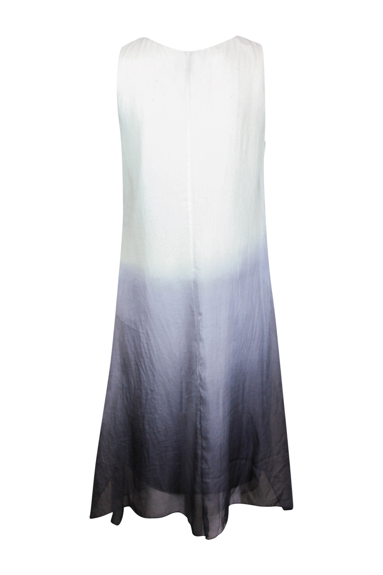 Ombre Midi Dress with Chiffon Overlay Image 2