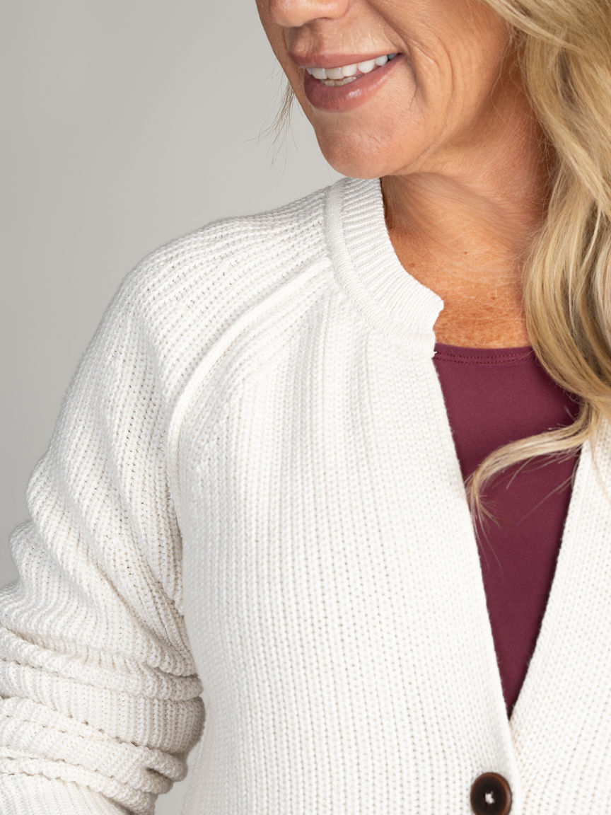 Button Front Knit Cardigan