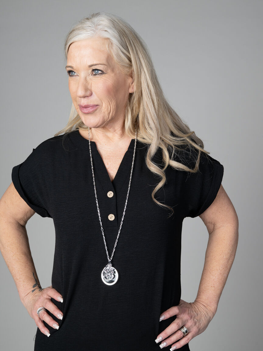 Floral Magnifying Glass Necklace