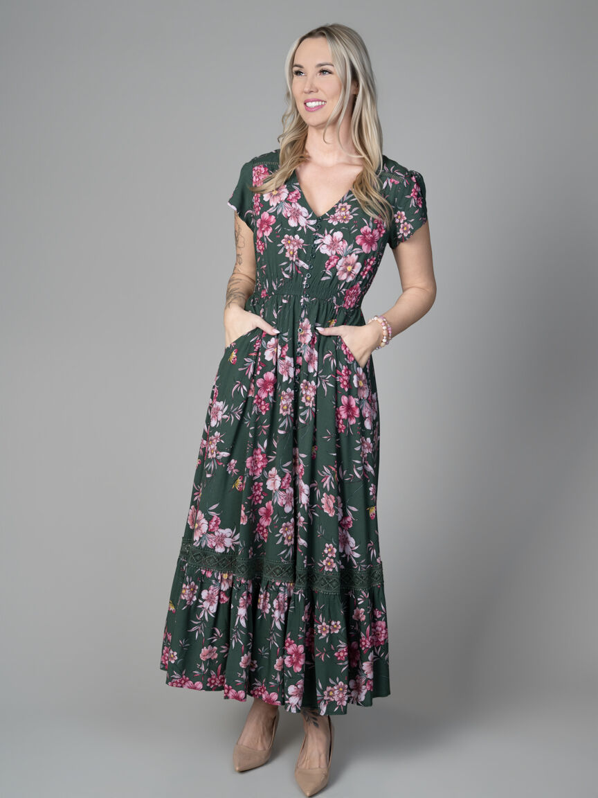 Short Sleeve Maxi Dress Image 1