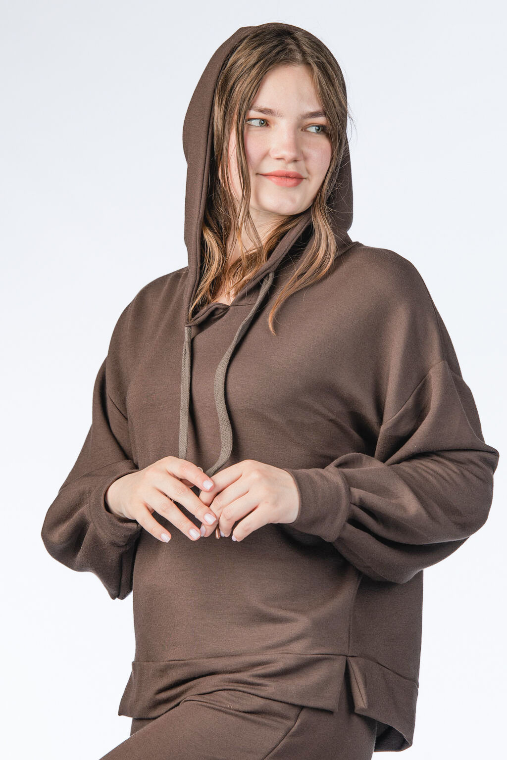 Chocolate Brown Hoodie Image 3
