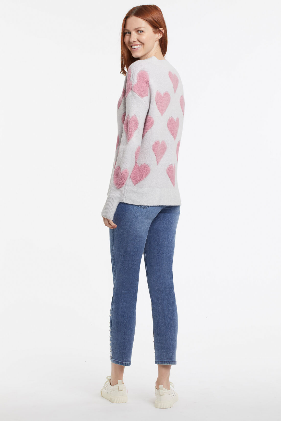 Pink Hearts Autumn Sweater Image 2