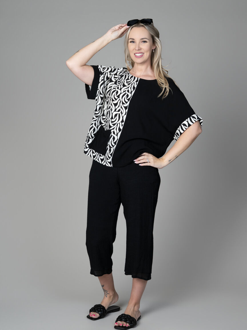 Short Sleeve Top With Patch Pocket