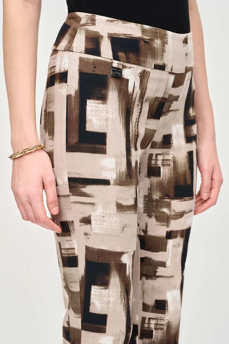 Millennium Abstract Print Slim Pull-On Pants Image 3