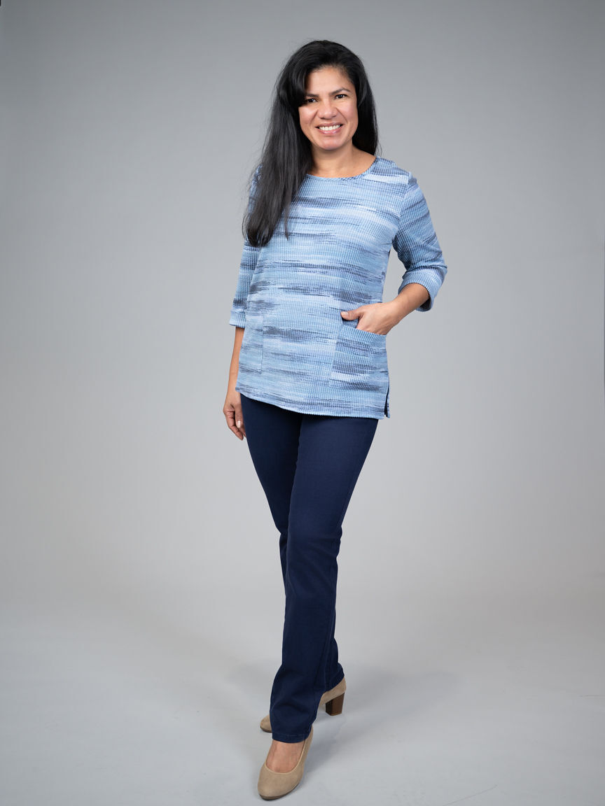 3/4 Sleeve Sweater With Patch Pockets Image 3