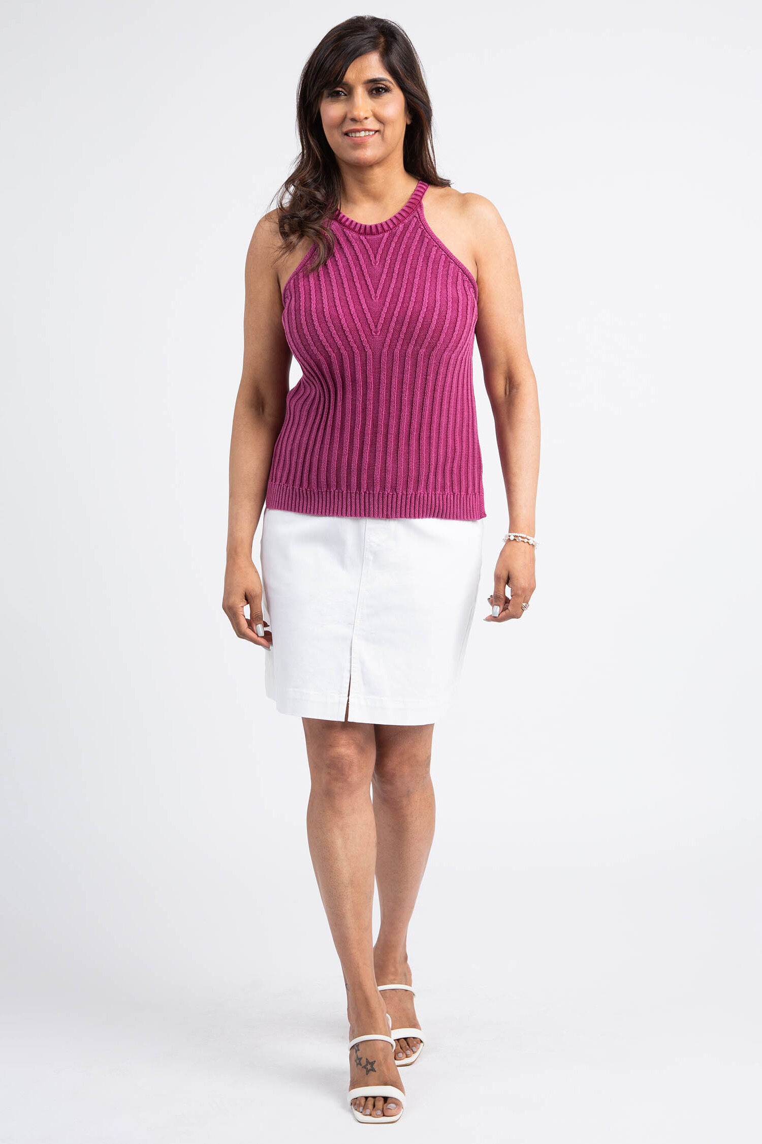 Sleeveless Sweater w/ Halter Neck Image 2