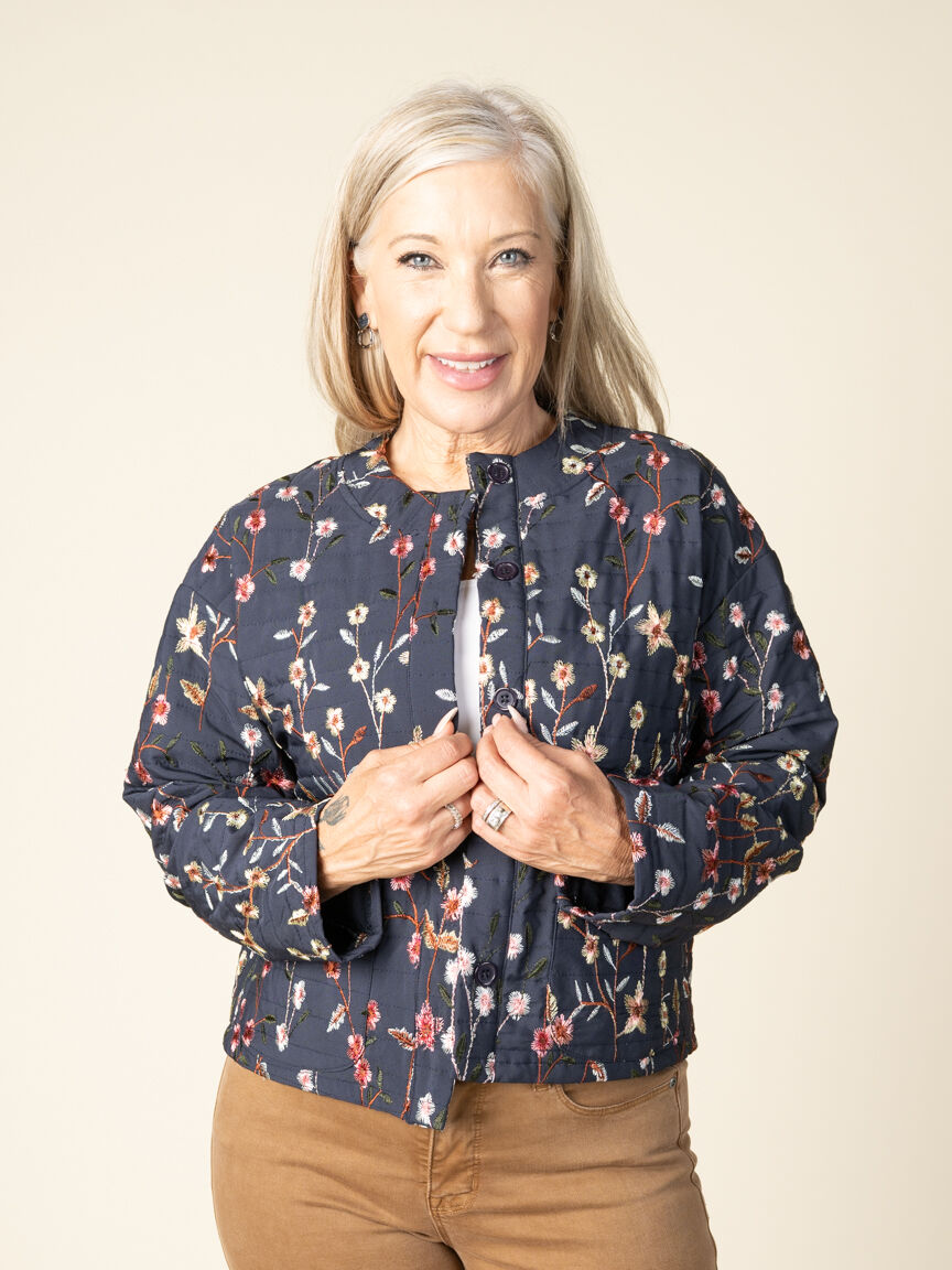 Floral Embroidered Jacket