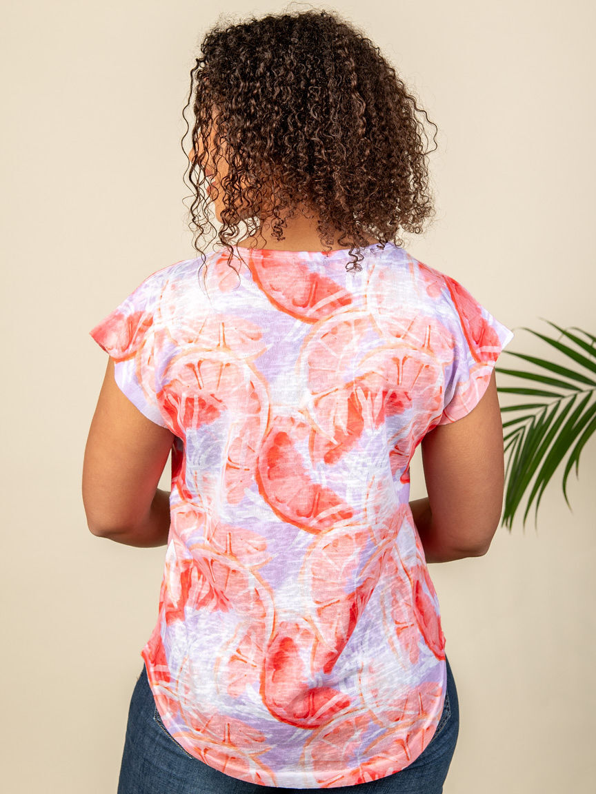 Citrus Fruit Short Sleeve Top Image 2