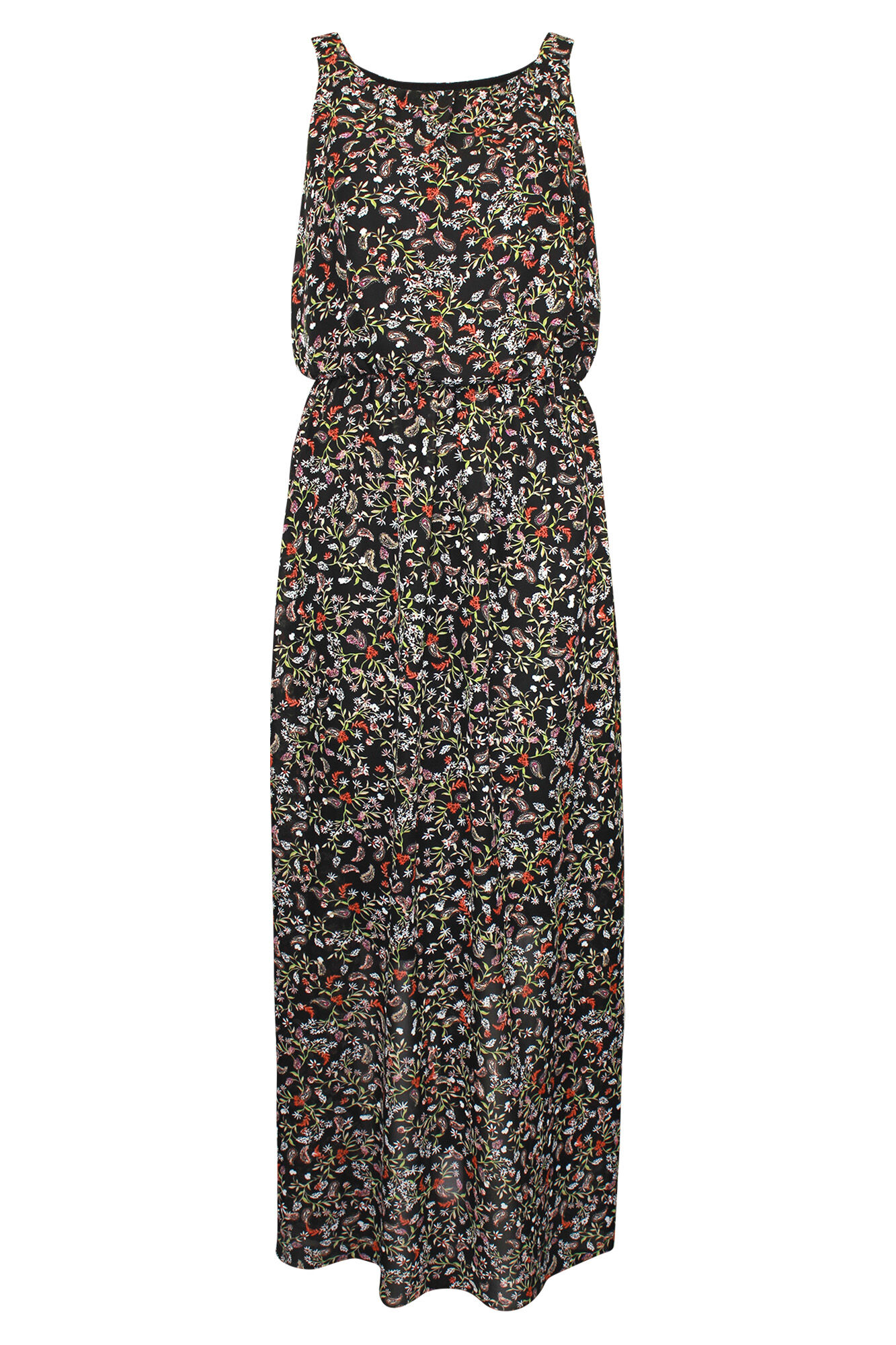Floral Print Sleeveless Maxi Dress Image 1
