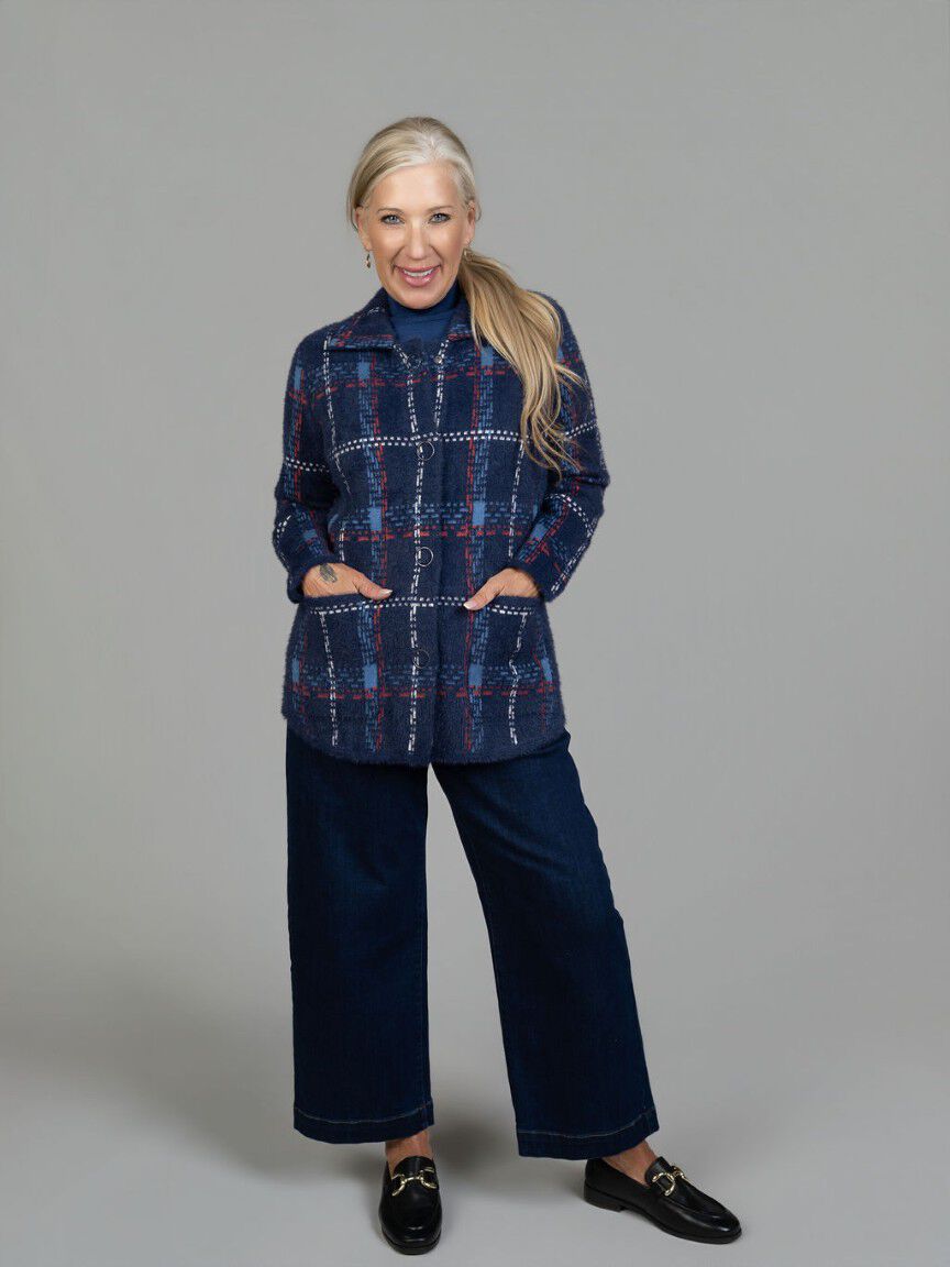 Plaid Button-Front Shacket