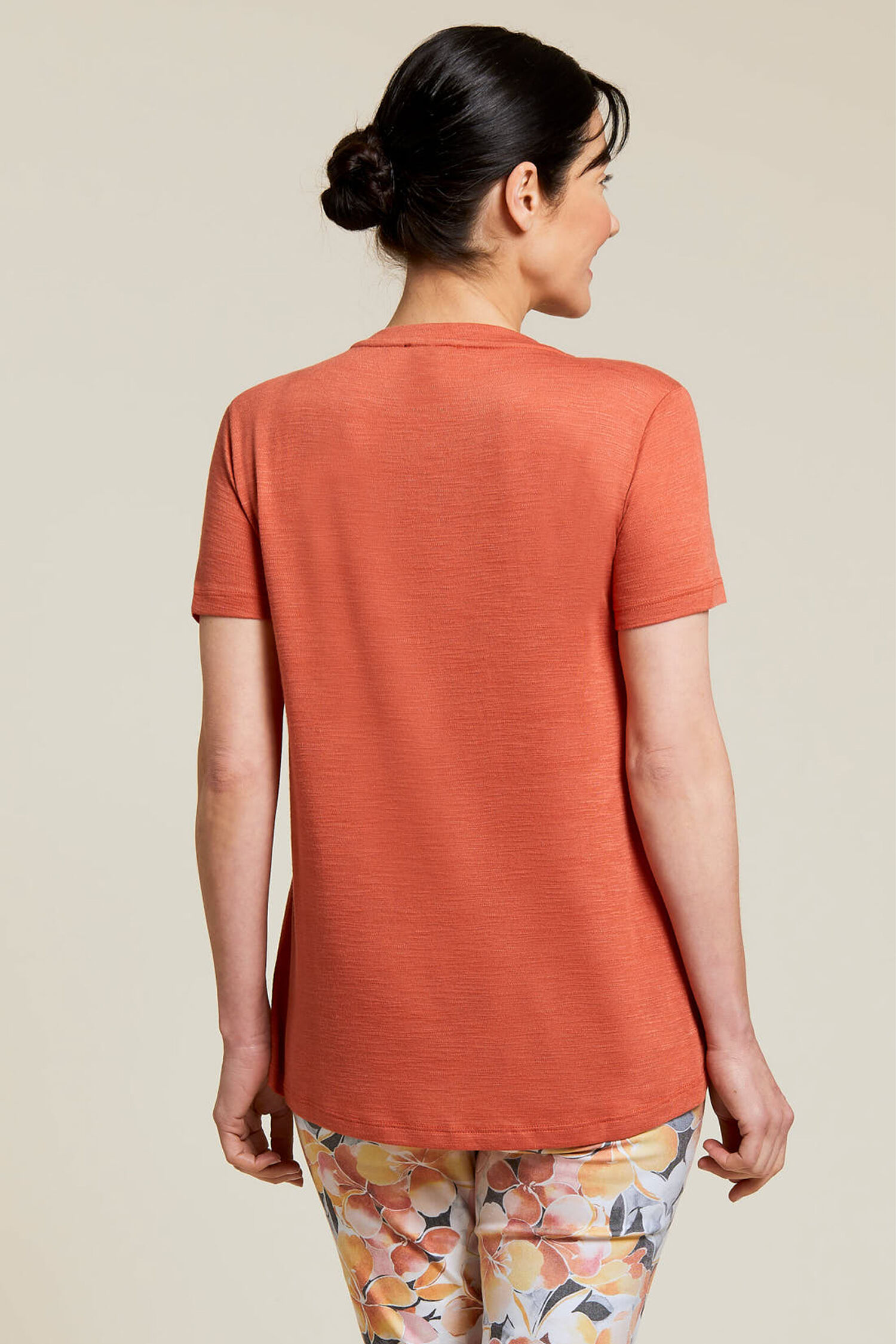 Short Sleeve Side Button Top Image 2