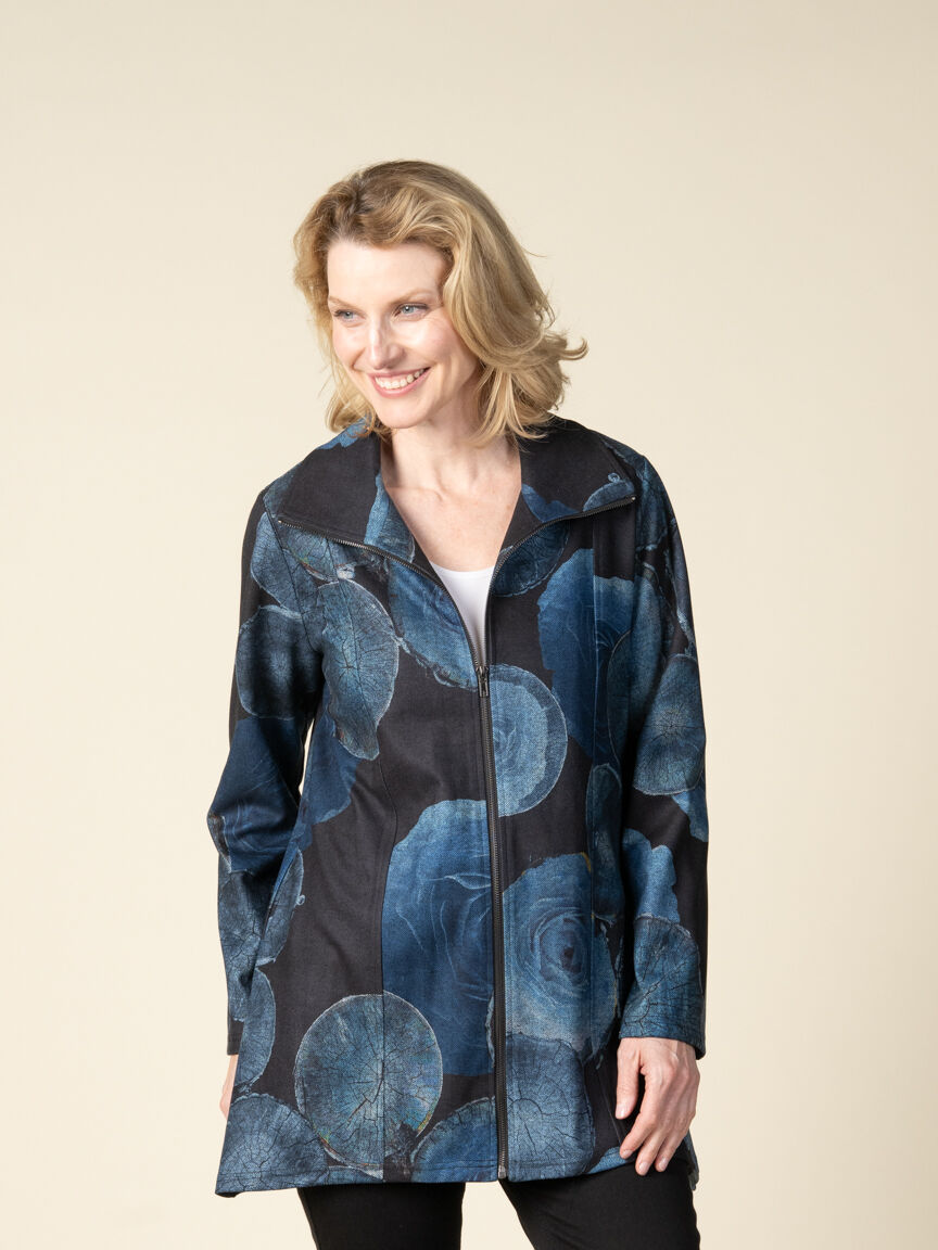 Long Sleeve Zip-Up Printed Jacket