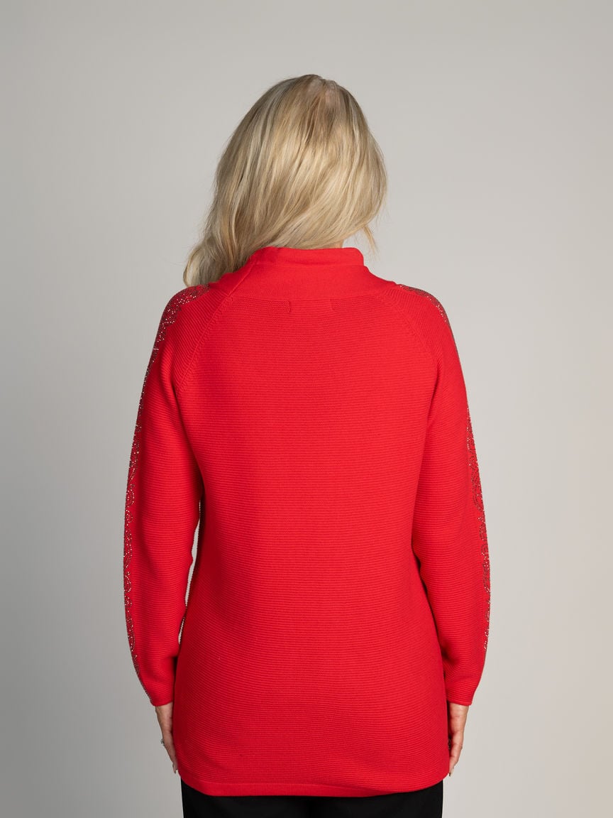 Hotfix Sleeve Cowl Neck Sweater