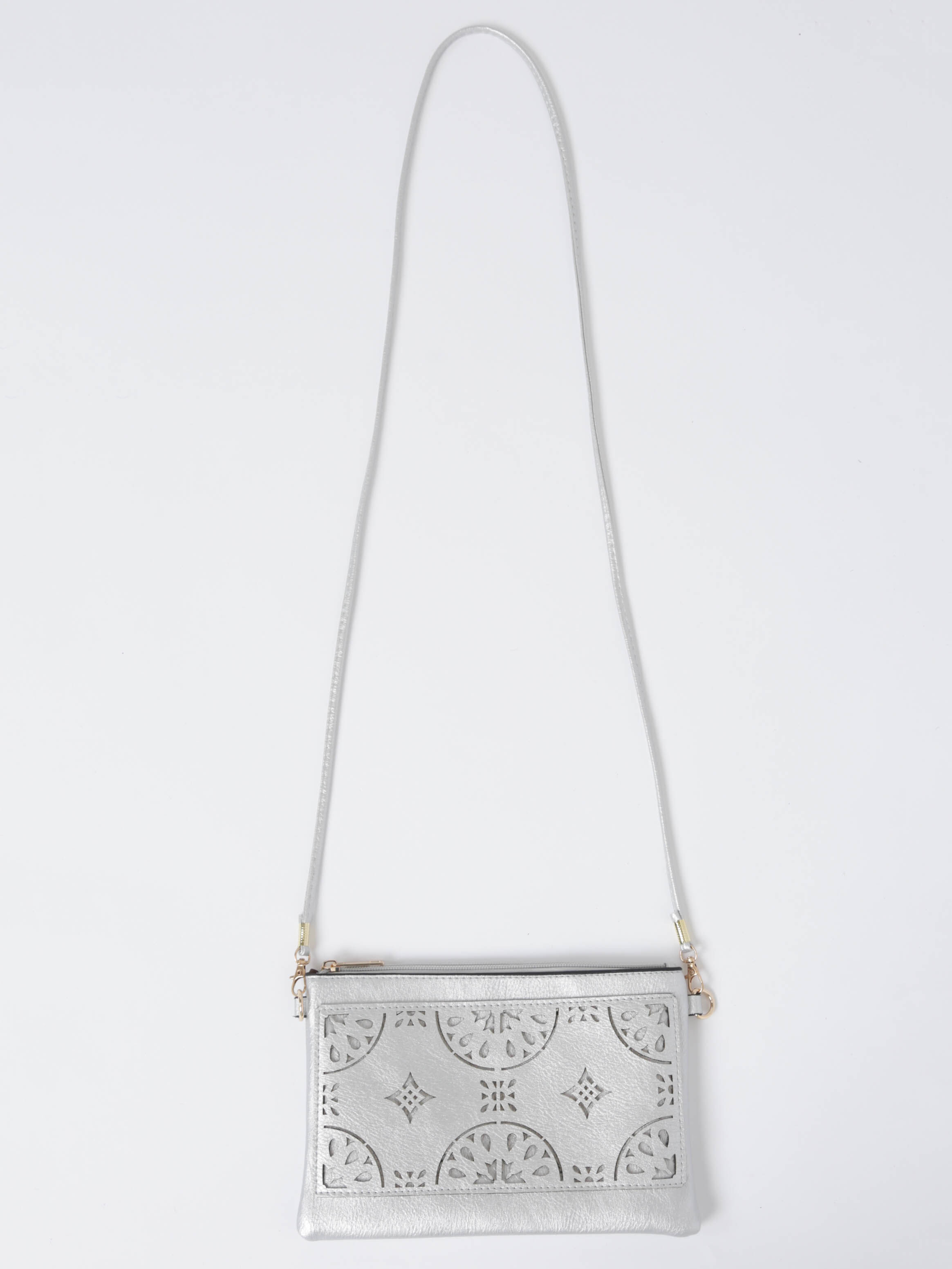 Silver Crossbody Bag Image 1