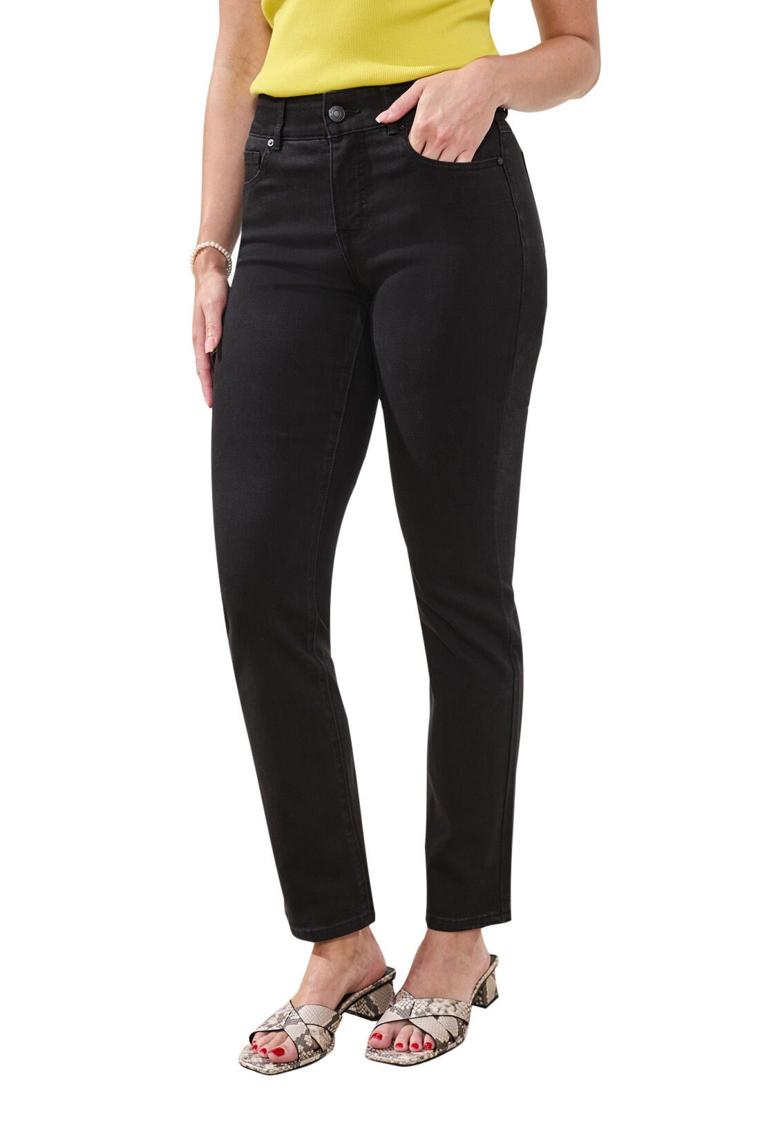 Sophia Petite Curvy 5 Pocket Jeans, Denim