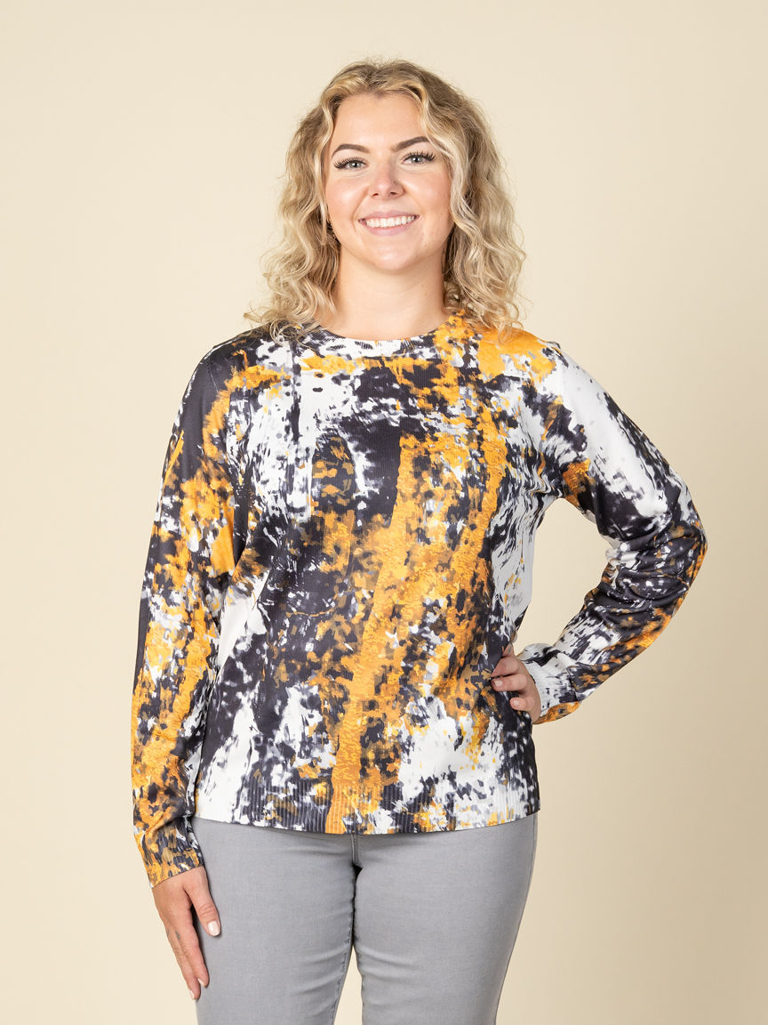 Long Sleeve Abstract Sweater