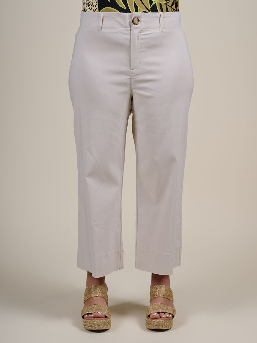 High Rise Twill Capri  Image 1