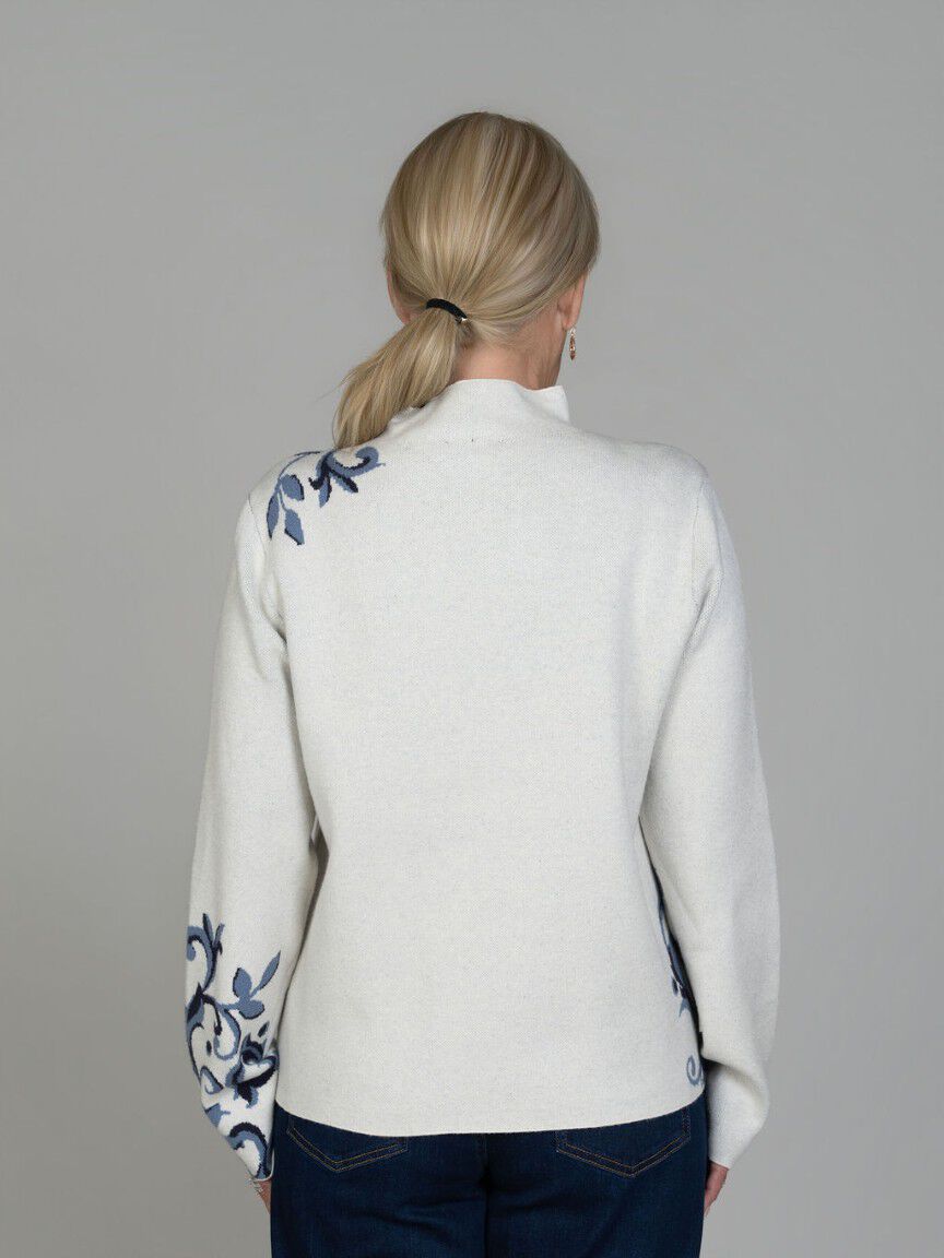 Funnel Neck Knit Sweater