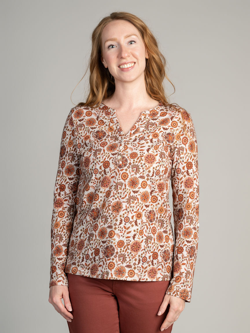 Long Sleeve Henley Top