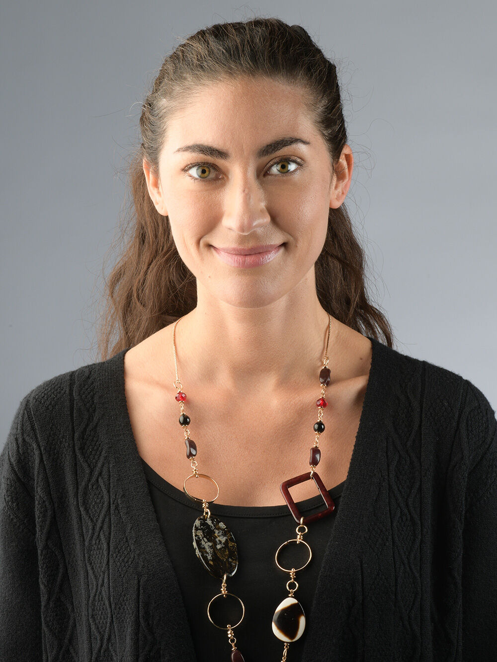 Boho Beaded Multi-Stone Metal Necklace Jewelry Set Image 1