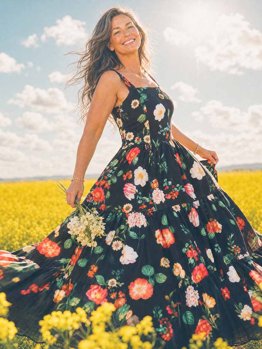 Sleeveless Tiered Summer Maxi Dress