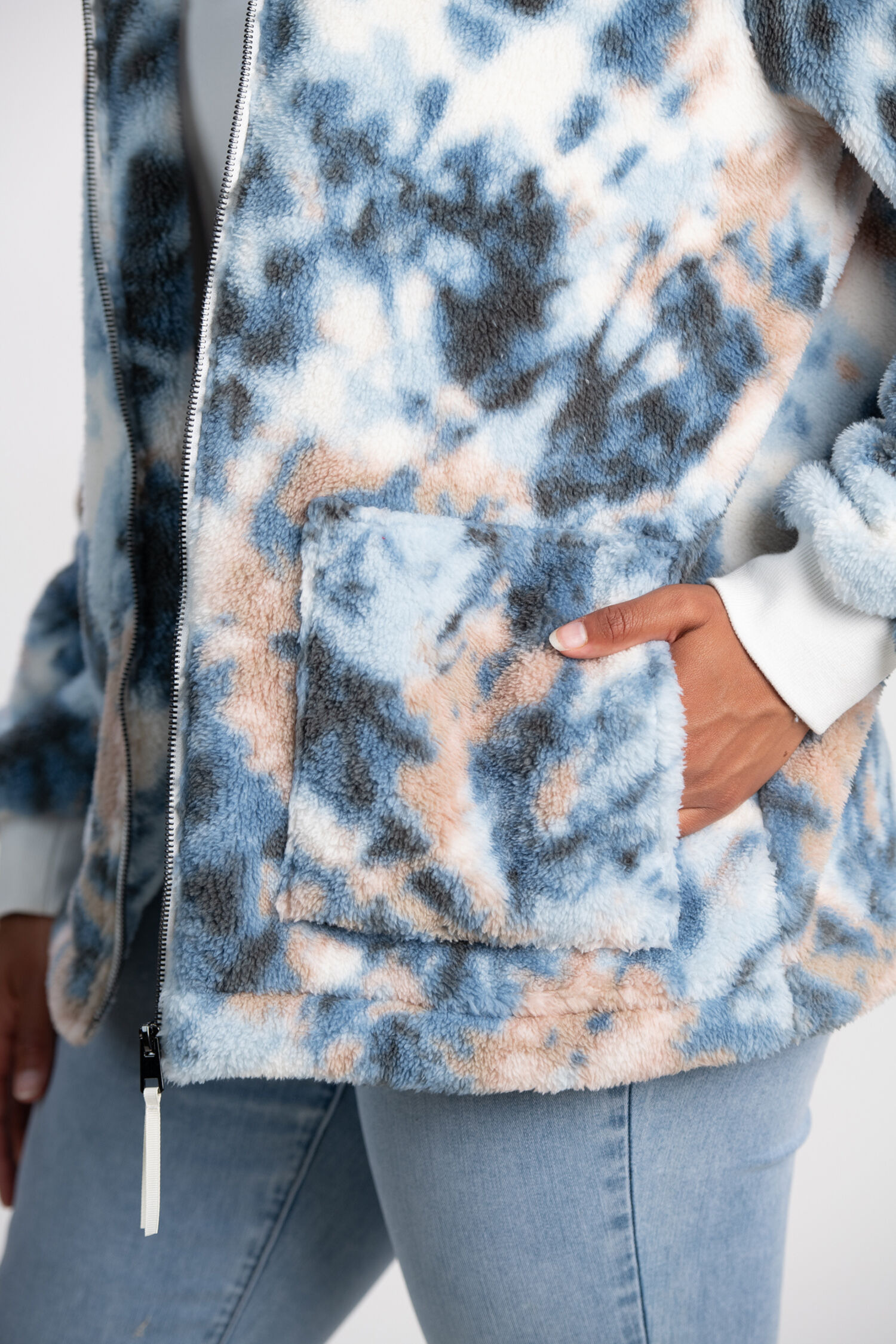 Tie-Dye Fuzzy Shacket Image 5