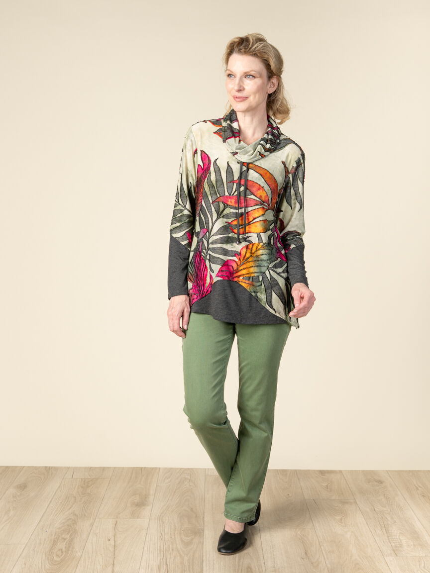 Long Sleeve Cowl Neck  Top Image 6