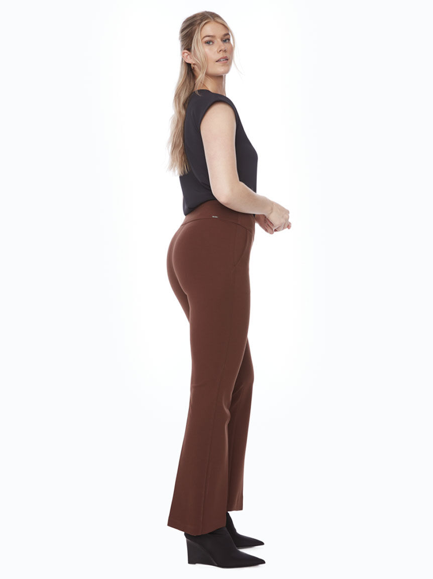 Solid Ponte Full-Length Bootcut Pant  Image 3
