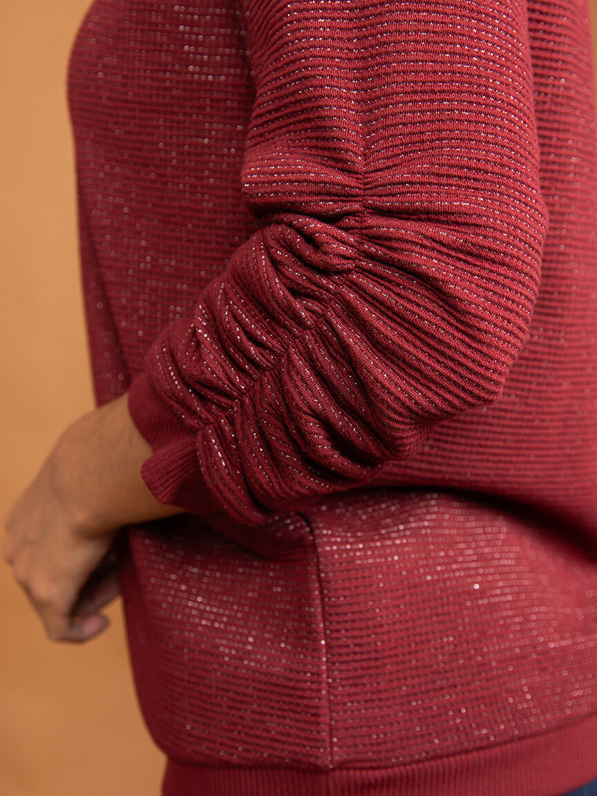 &frac34; Sleeve Sweater with Lurex Image 5
