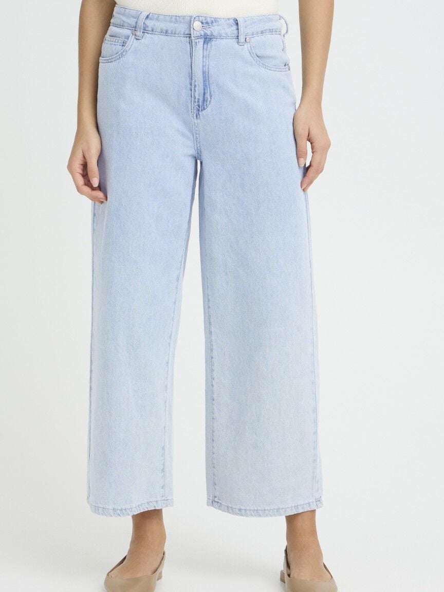 Wide Leg Cropped Jeans