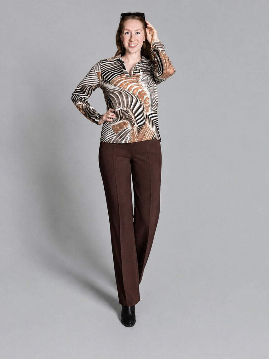 Pull-On Straight Leg Petite Pants Image 3