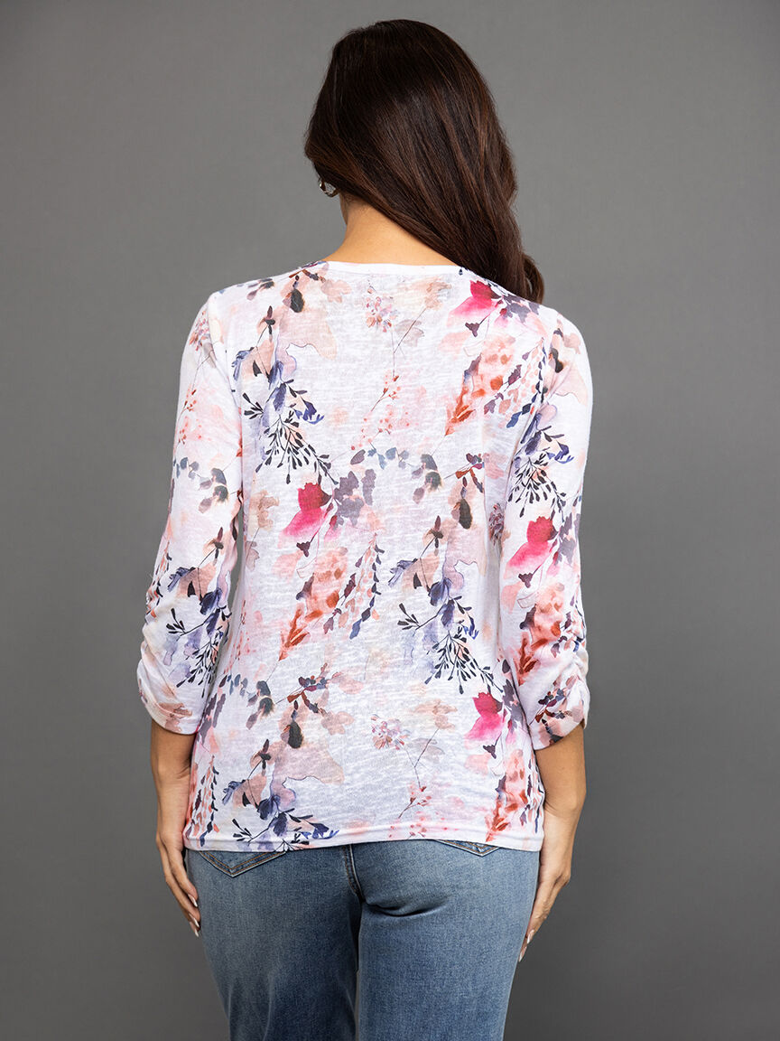 Earthy &frac34; Sleeve Top   Image 4