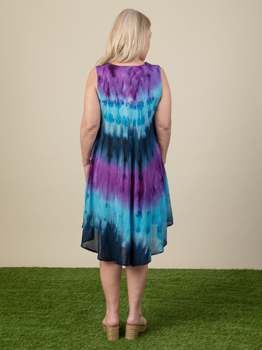 Sleeveless Midi Dress with Embroidery Image 2