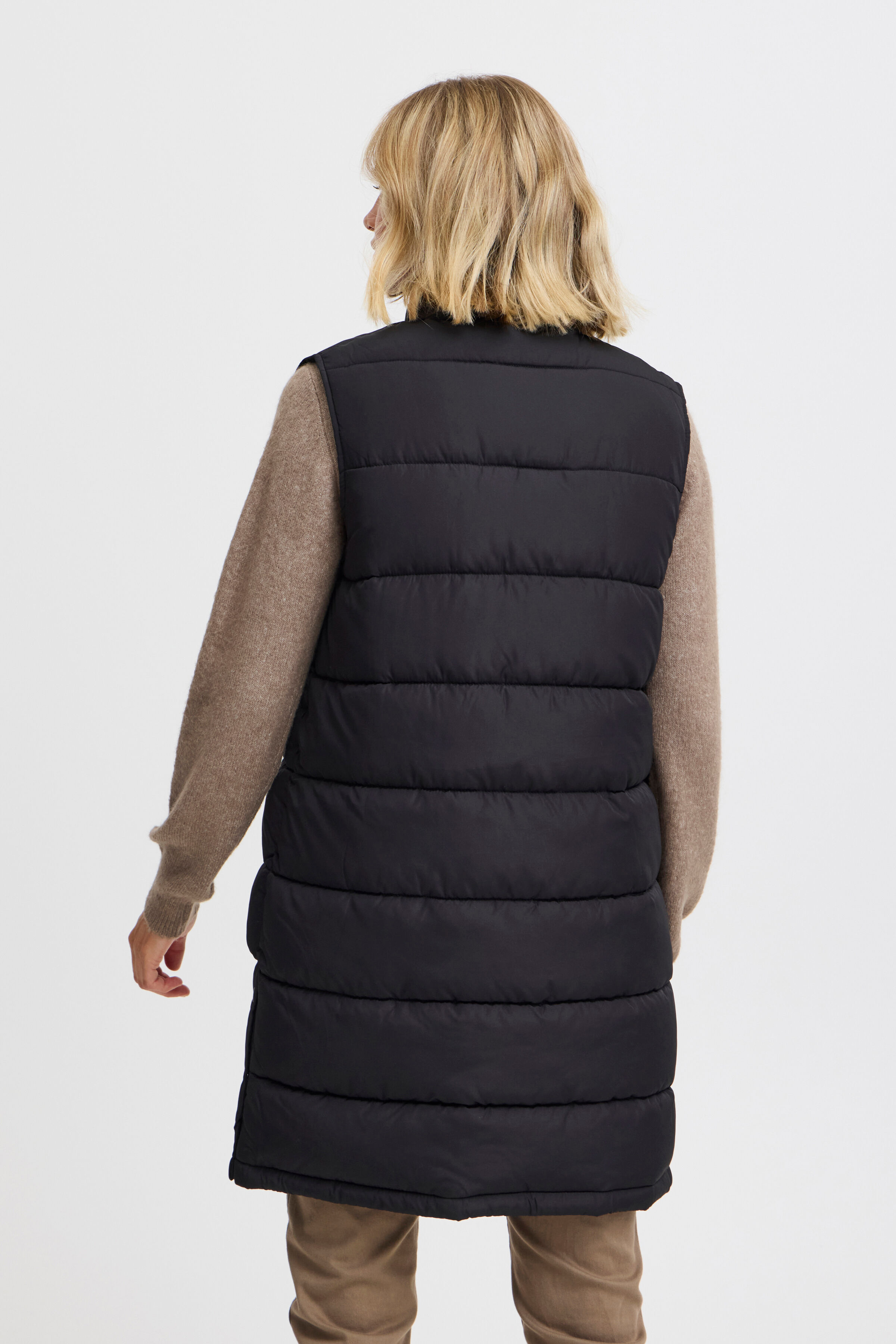 Long Puffer Vest Image 3