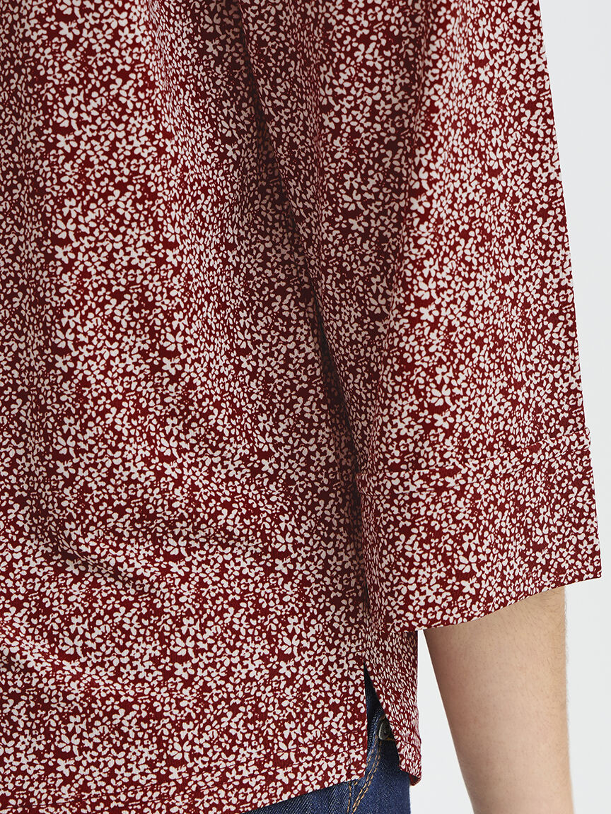 Mid Sleeve Crew Neck Top Image 4