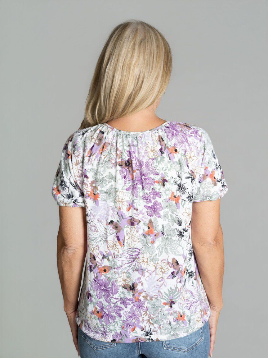 Short Sleeve Keyhole Top
