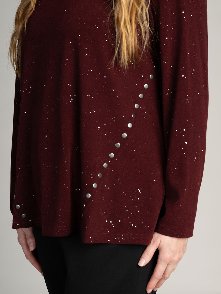 Long Sleeve Shimmer Top