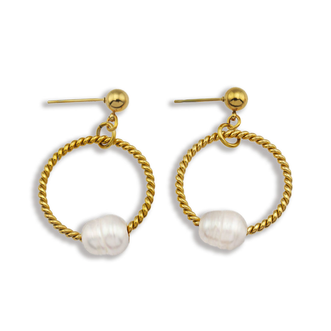 HAILEY Natural Freshwater Pearl Earrings Image 6