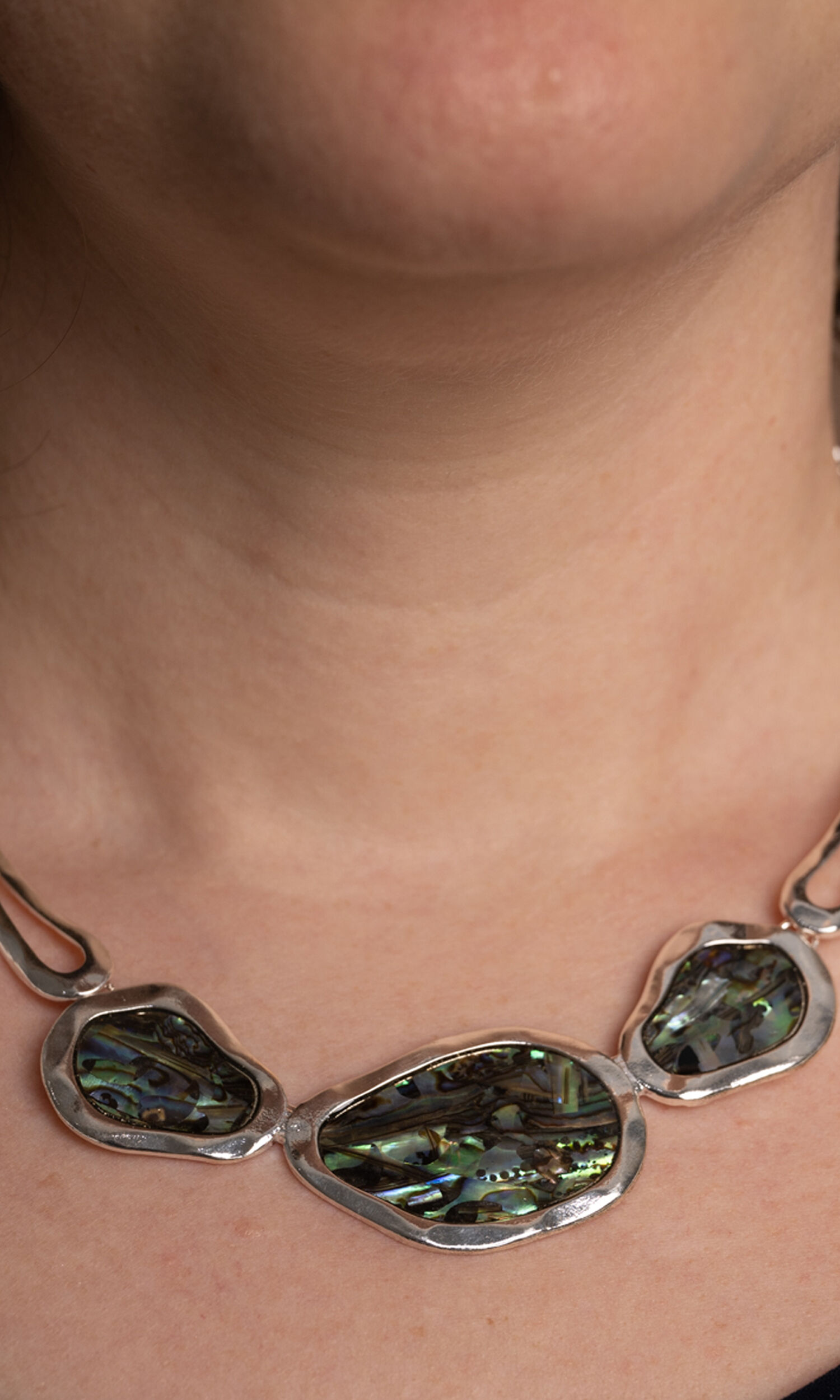 Abalone Inlay Abstract Necklace Set Image 2