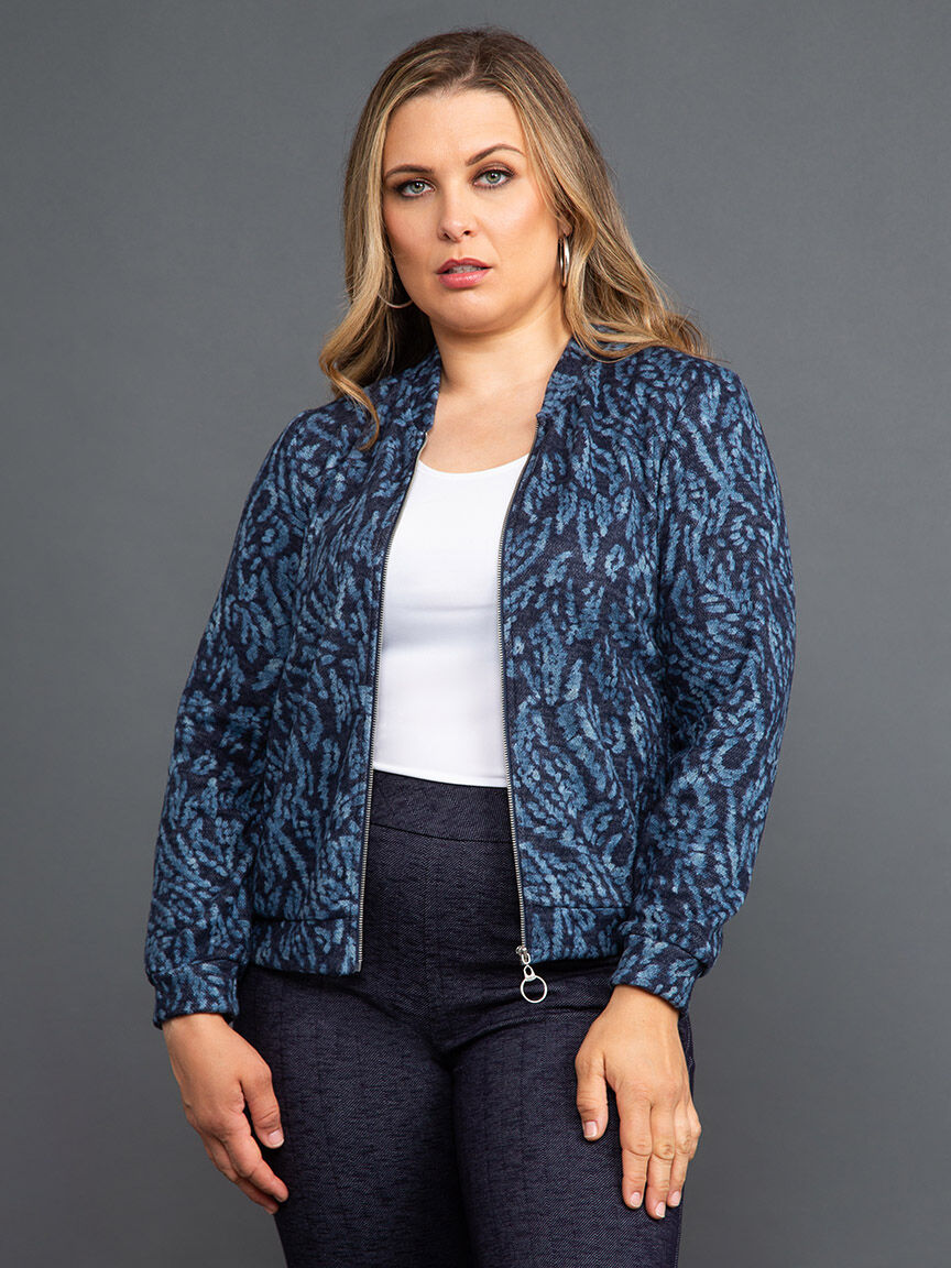 Knit Bomber Jacket Image 6