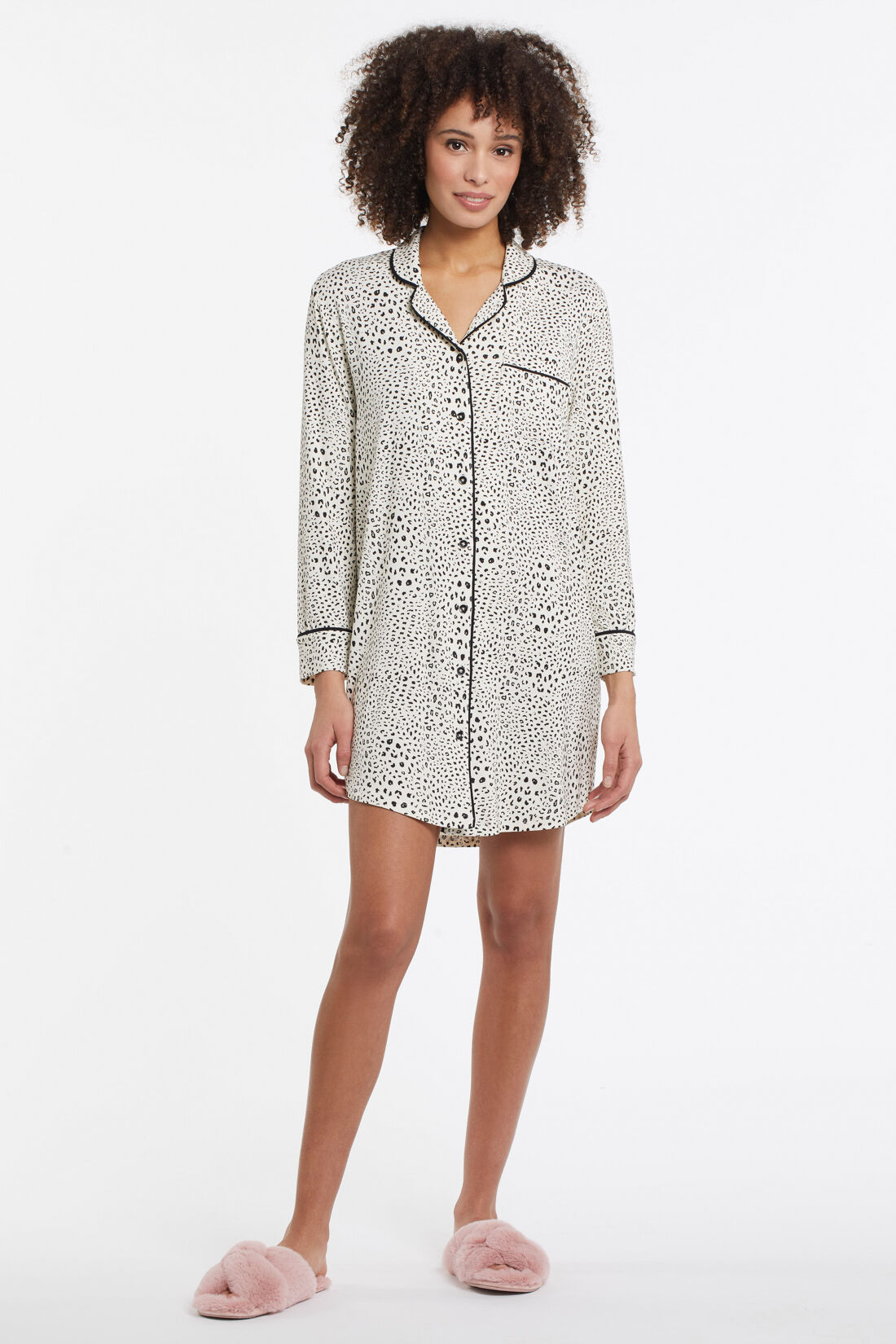 Spotted Nighty PJ Gown Shirt Image 1
