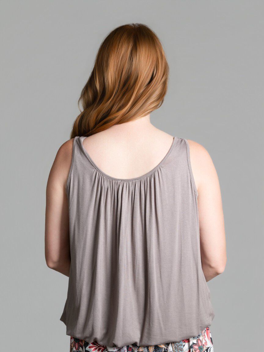 Elastic Hem Sleeveless Top Image 2