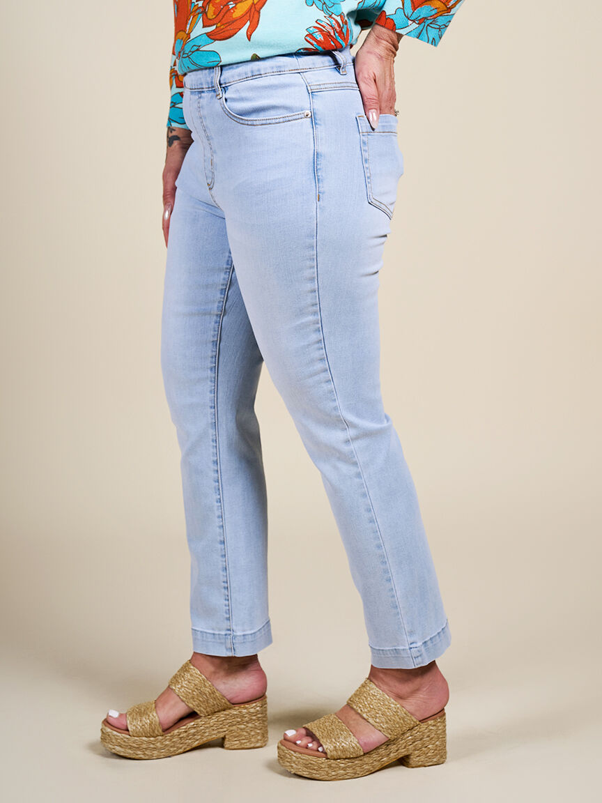 Audrey Pull-On  Straight Jeans  Image 3