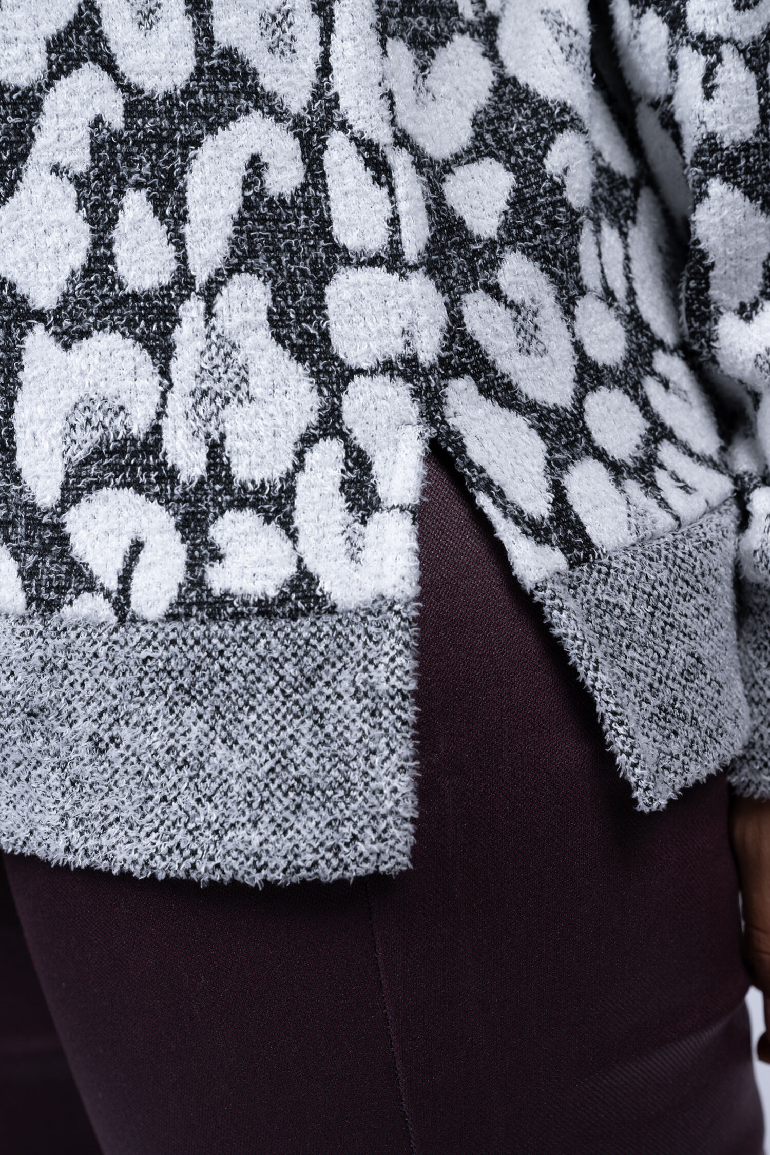 Cowl Neck Zip Collar Sweater  Image 3