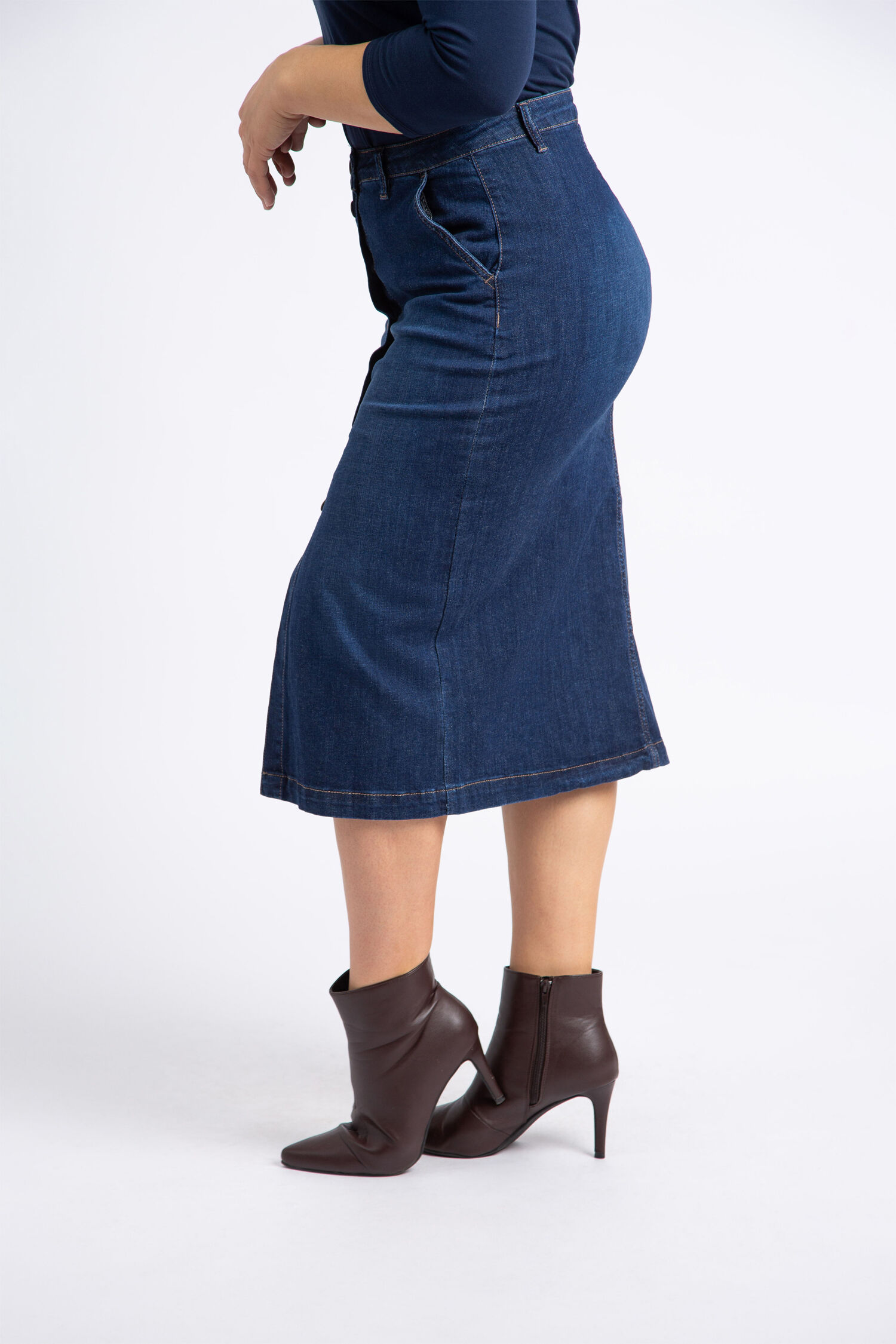 Daisy Long Denim Skirt  Image 2